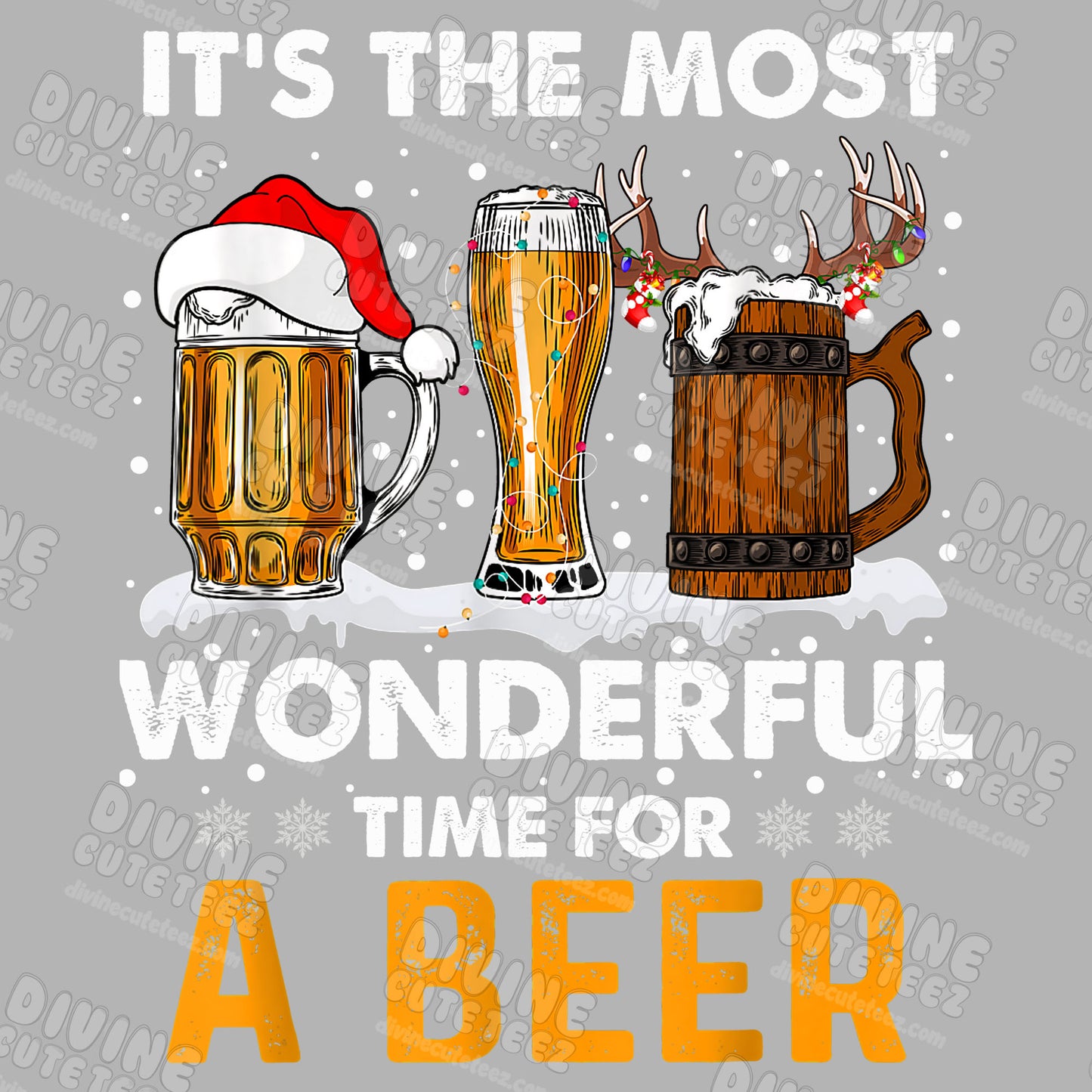 Its The Most Wonderful Time For A Beer DTF Transfer