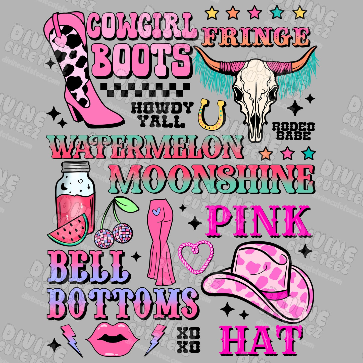 Watermelon Moonshine DTF Transfer