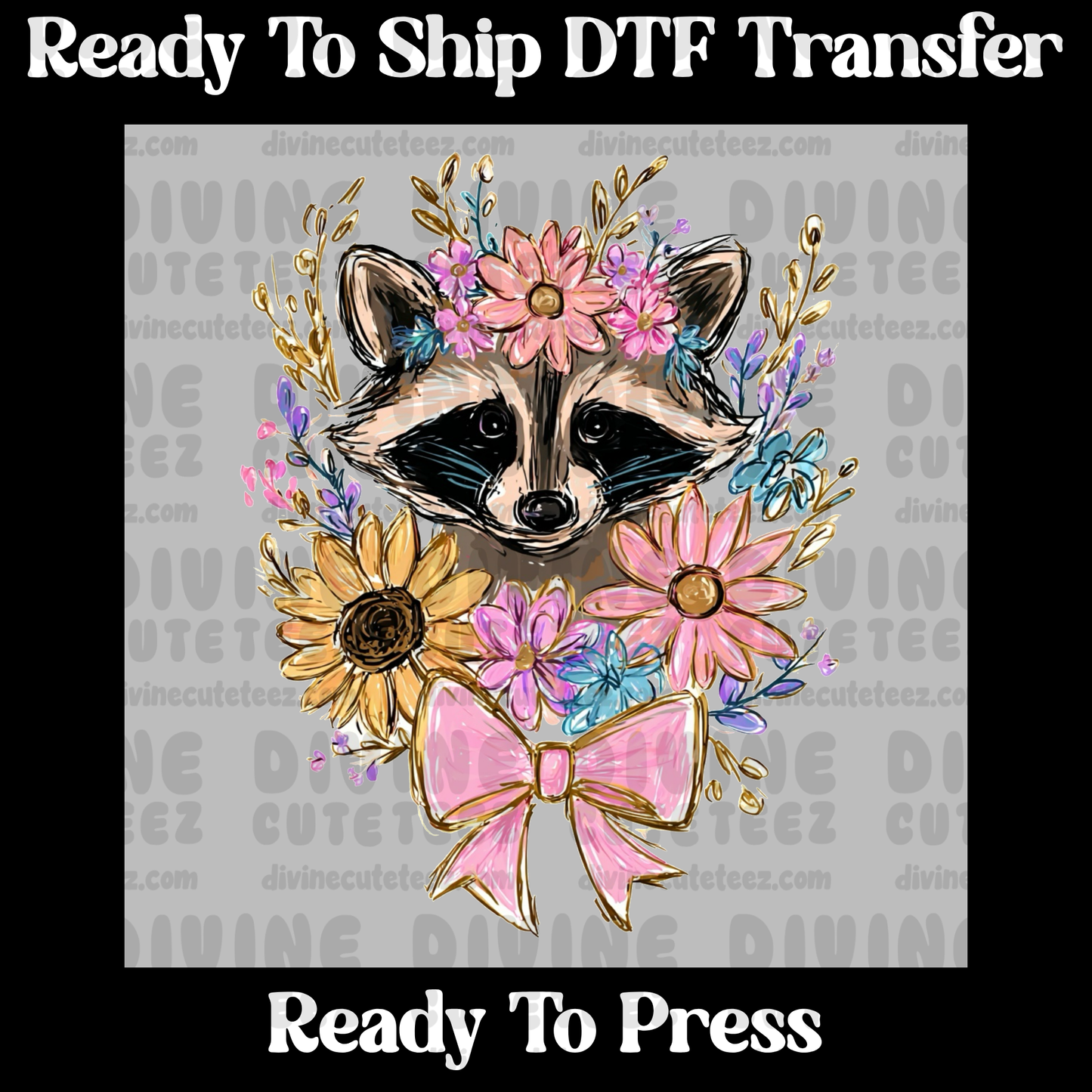 Floral Raccoon