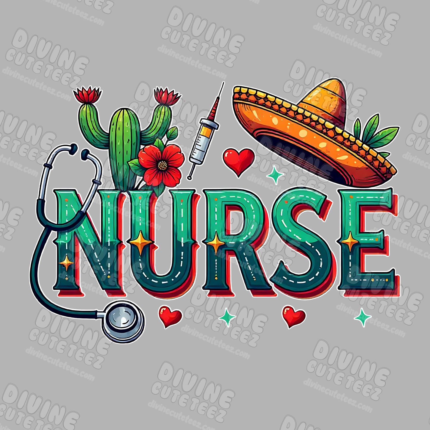 Fiesta Nurse DTF Transfer