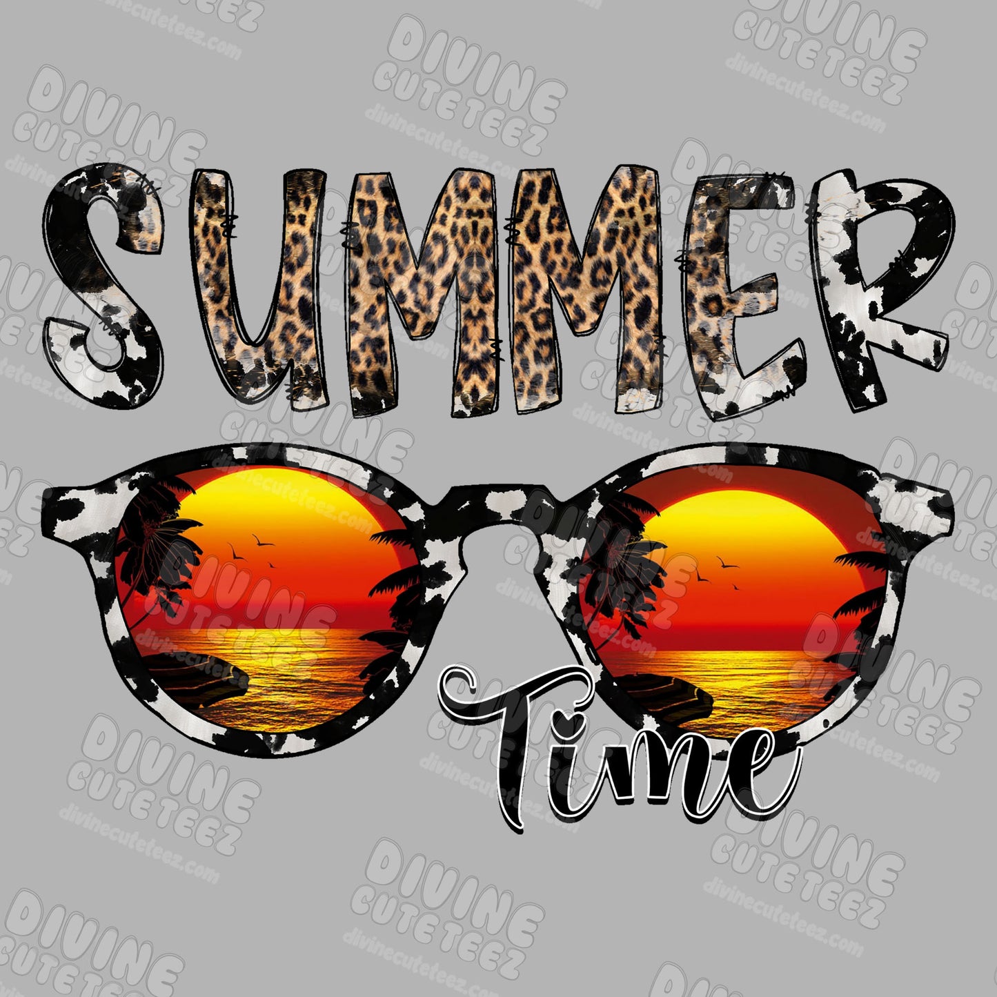 Summer Time Sunglasses DTF Transfer