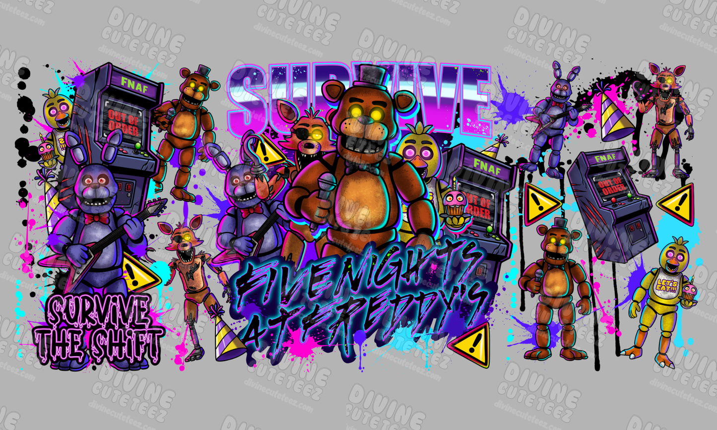 FNAF 16oz UV-DTF Transfer