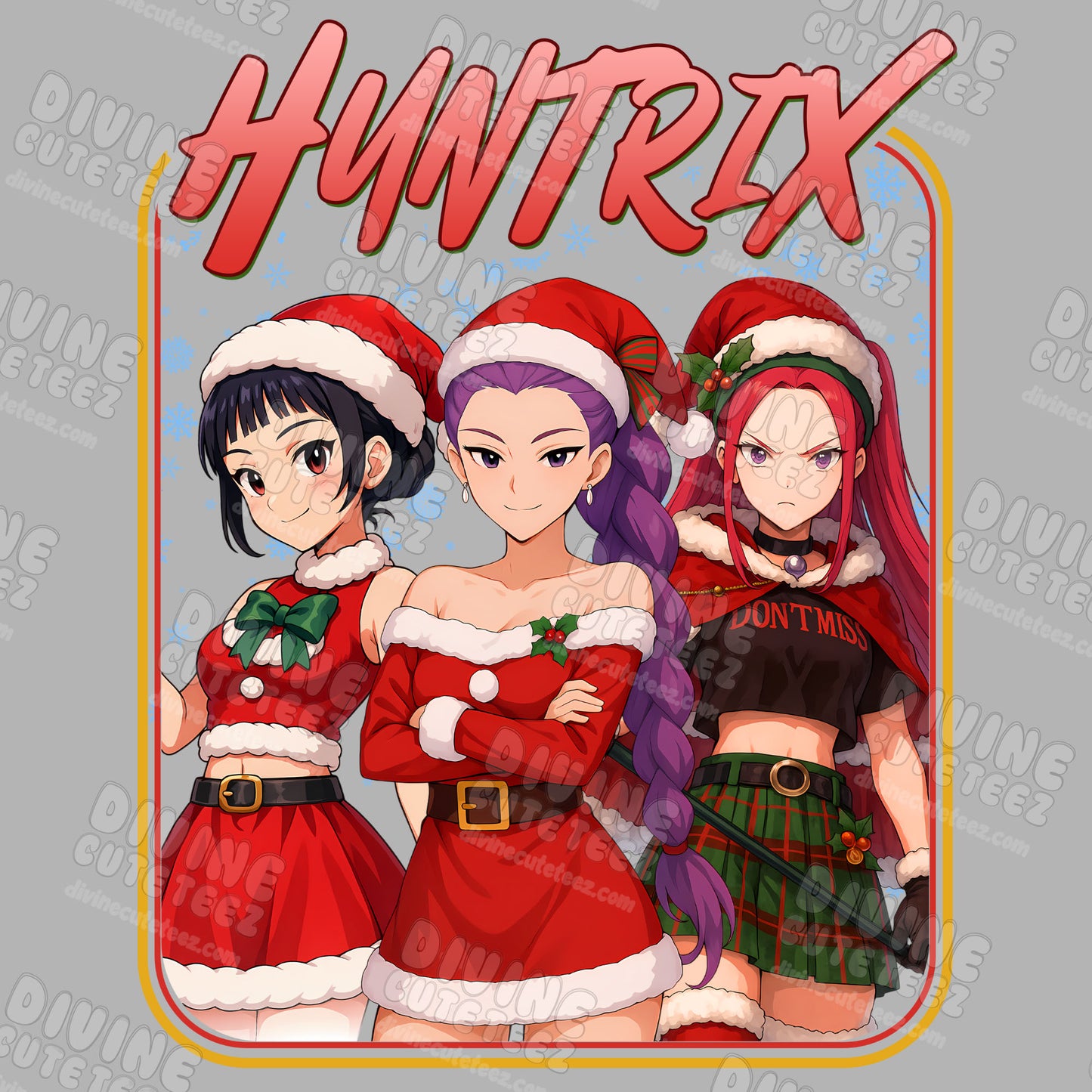 Huntrix Santa Girls DTF Transfer