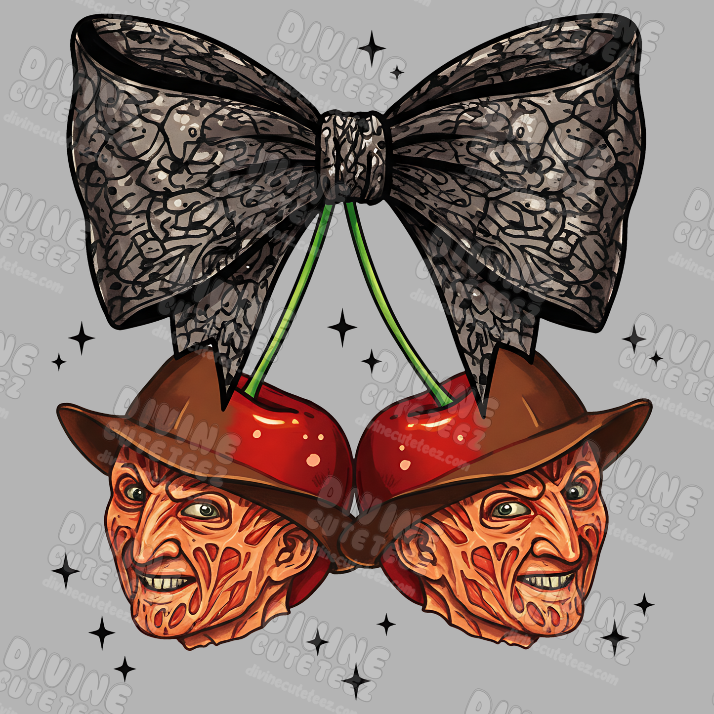 Horror Character Cherries DTF Transfer