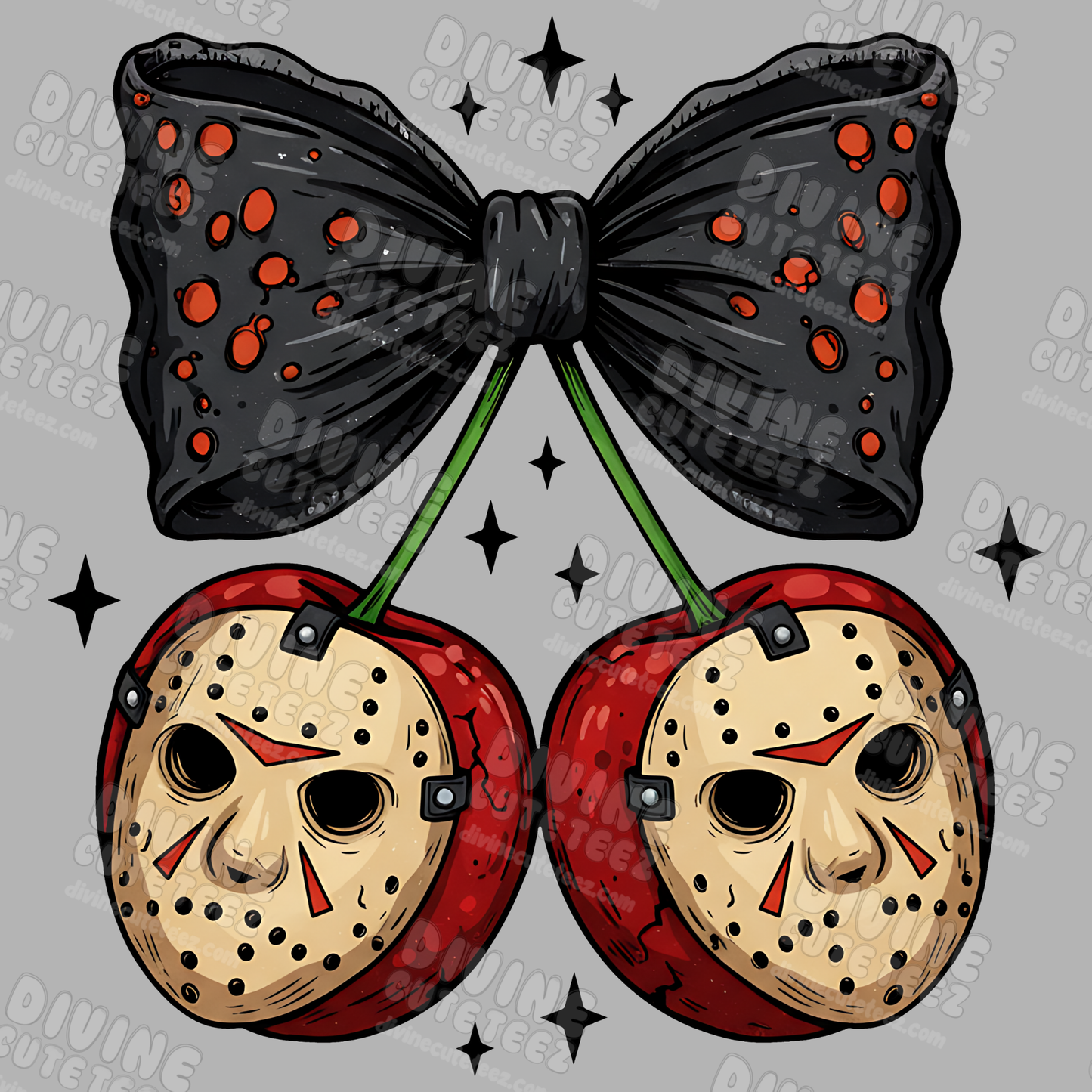 Horror Character Cherries DTF Transfer