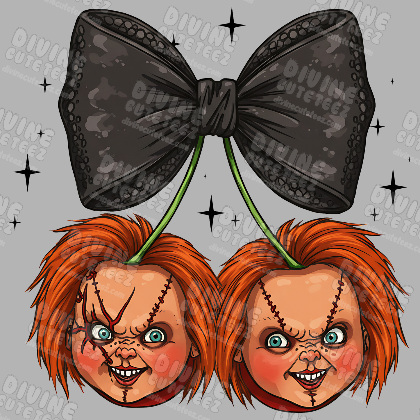 Horror Character Cherries DTF Transfer