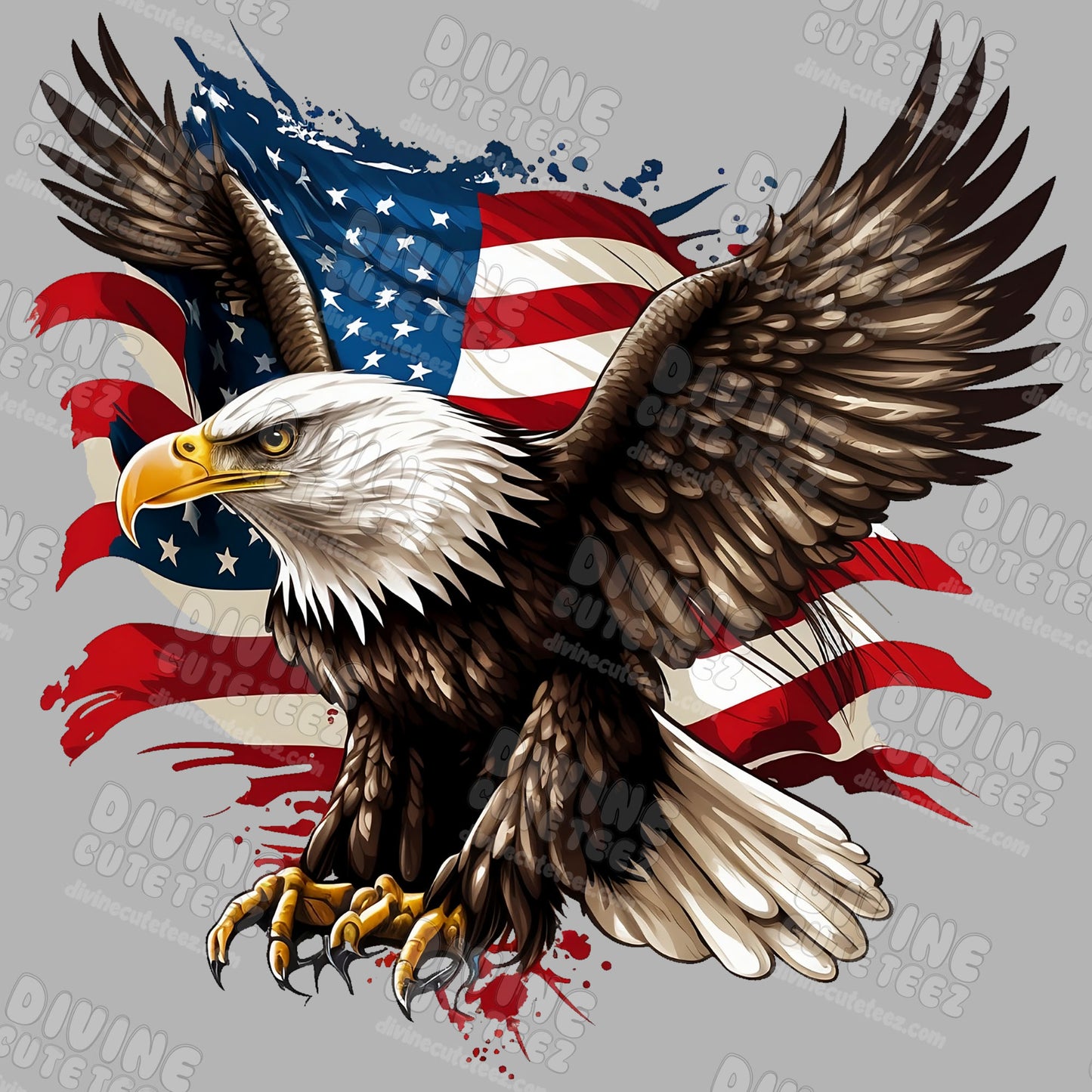 American Eagle Flag DTF Transfer