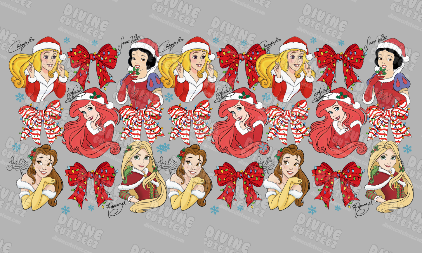 Christmas Princesses 16oz UV-DTF Transfer