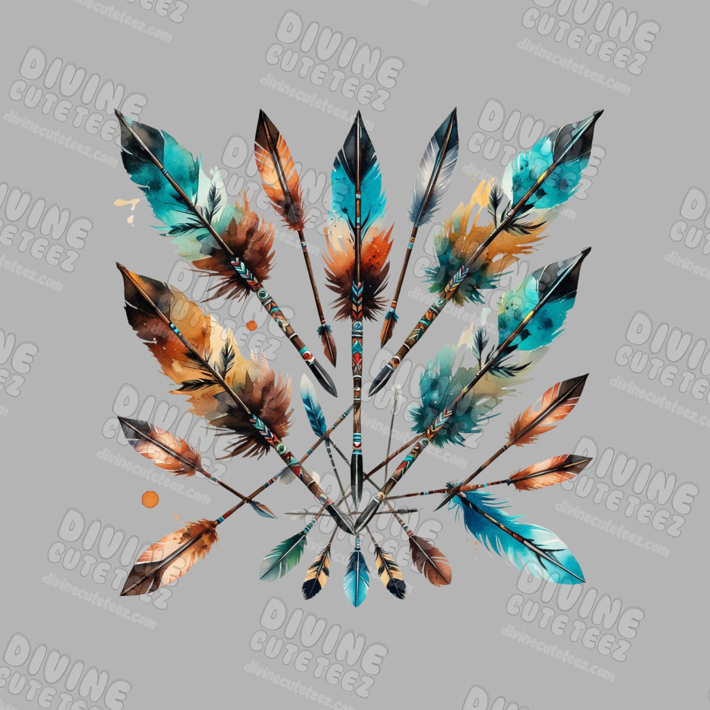 Native American Feathers DTF Transfer