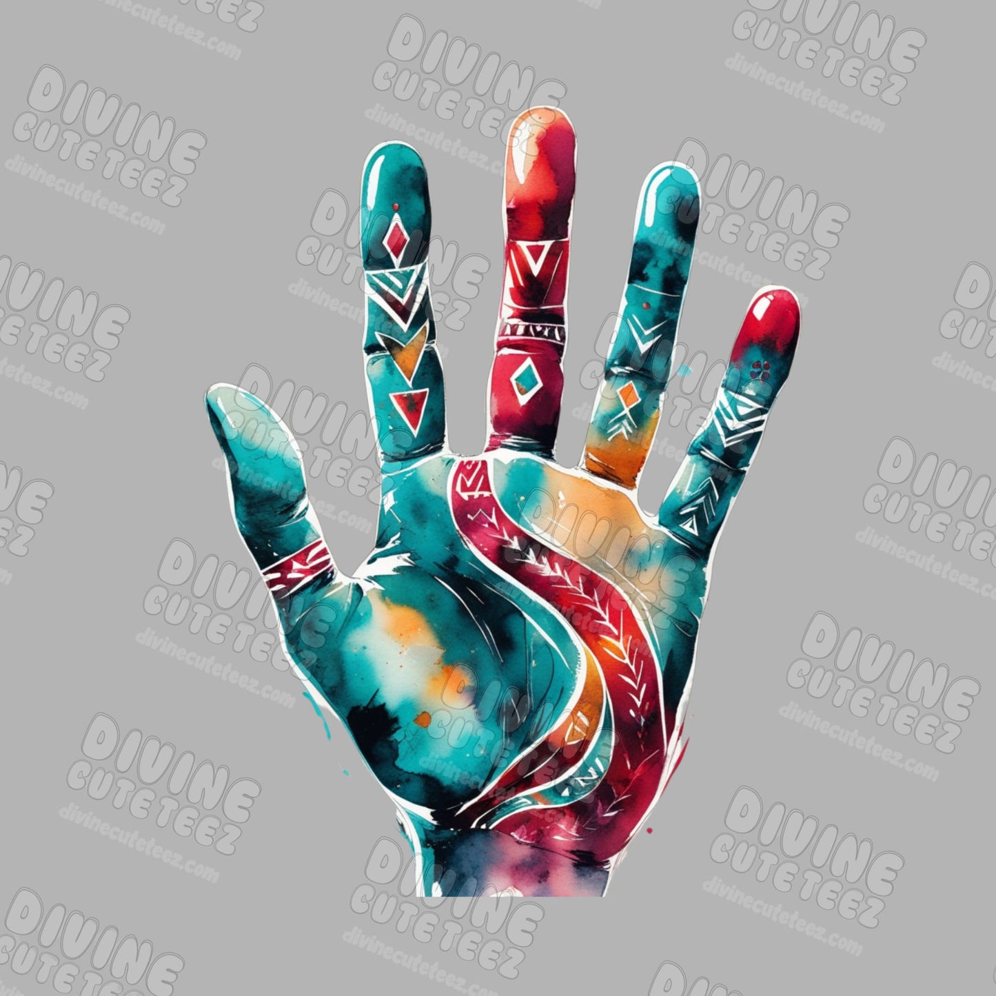 Native American Hand Paint DTF Transfer