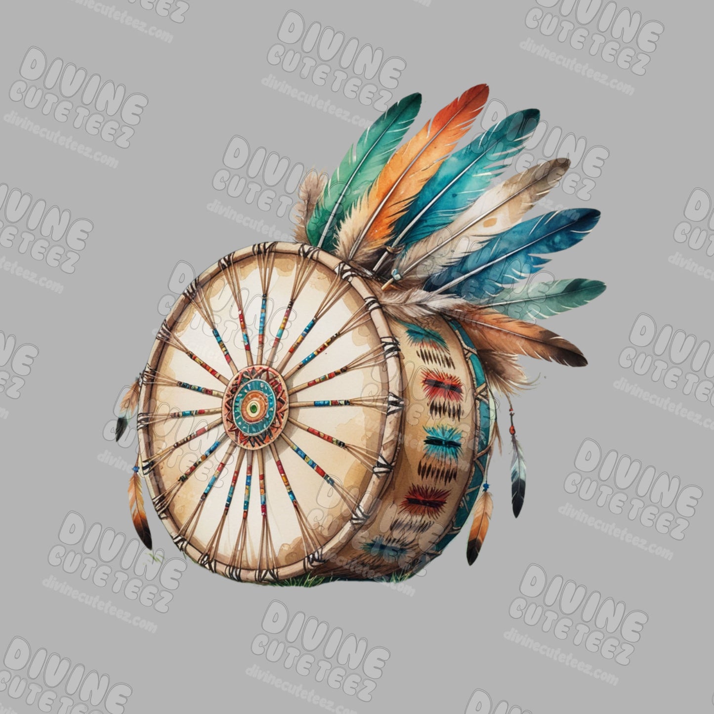 Native American Drum DTF Transfer
