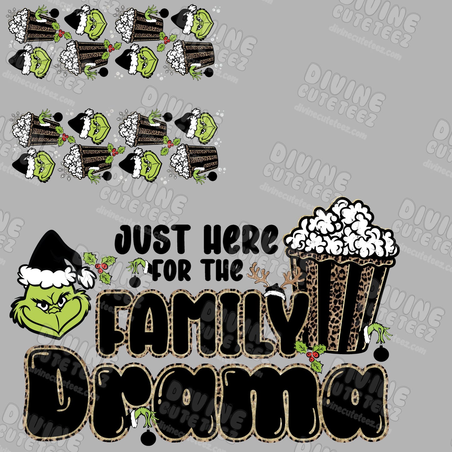 Just Here For The Family Drama DTF Transfer Double Sleeve Set