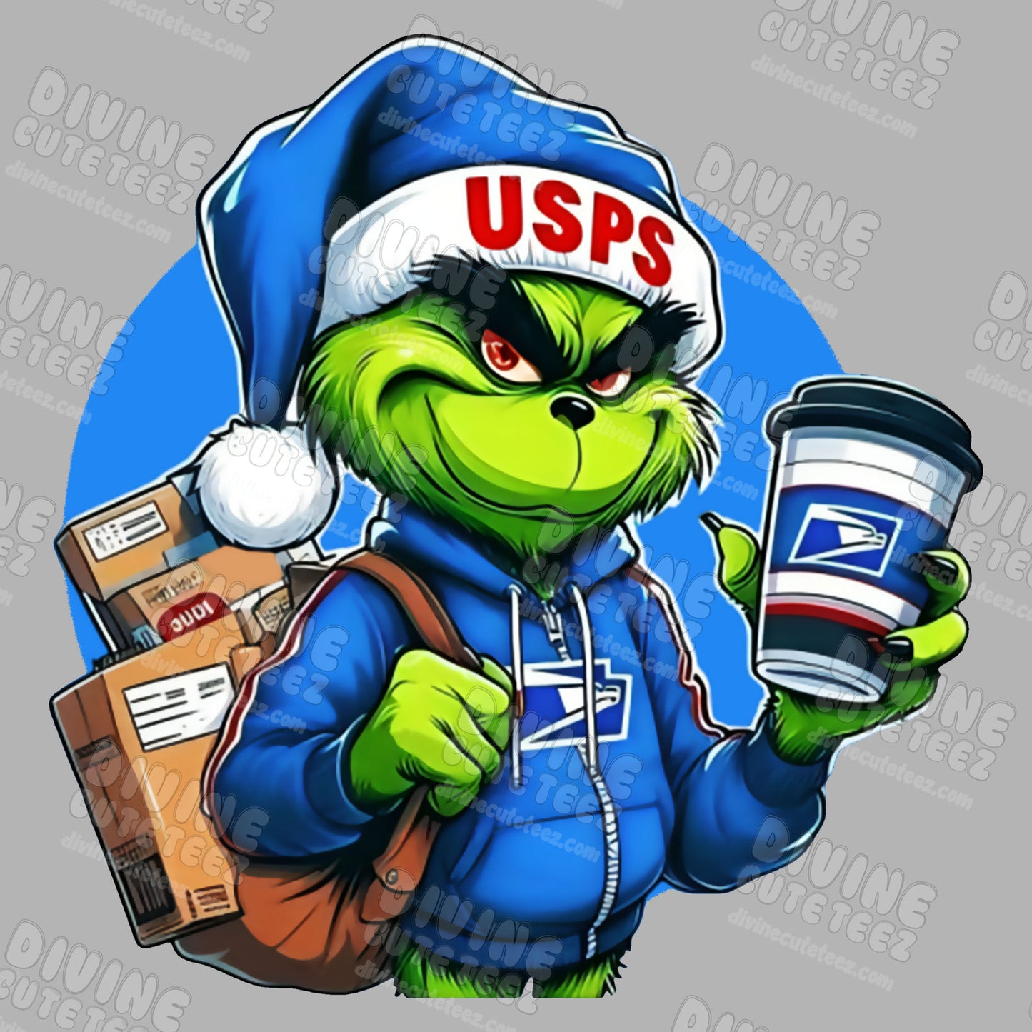 USPS Grinch DTF Transfer