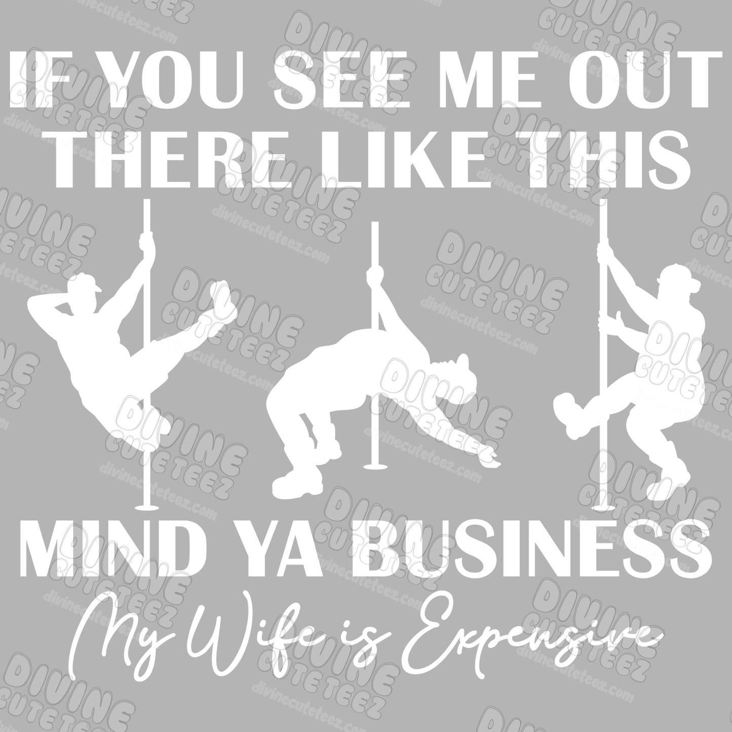 If You See Me Like This Mind Ya Business My Wife Is Expensive DTF Transfer