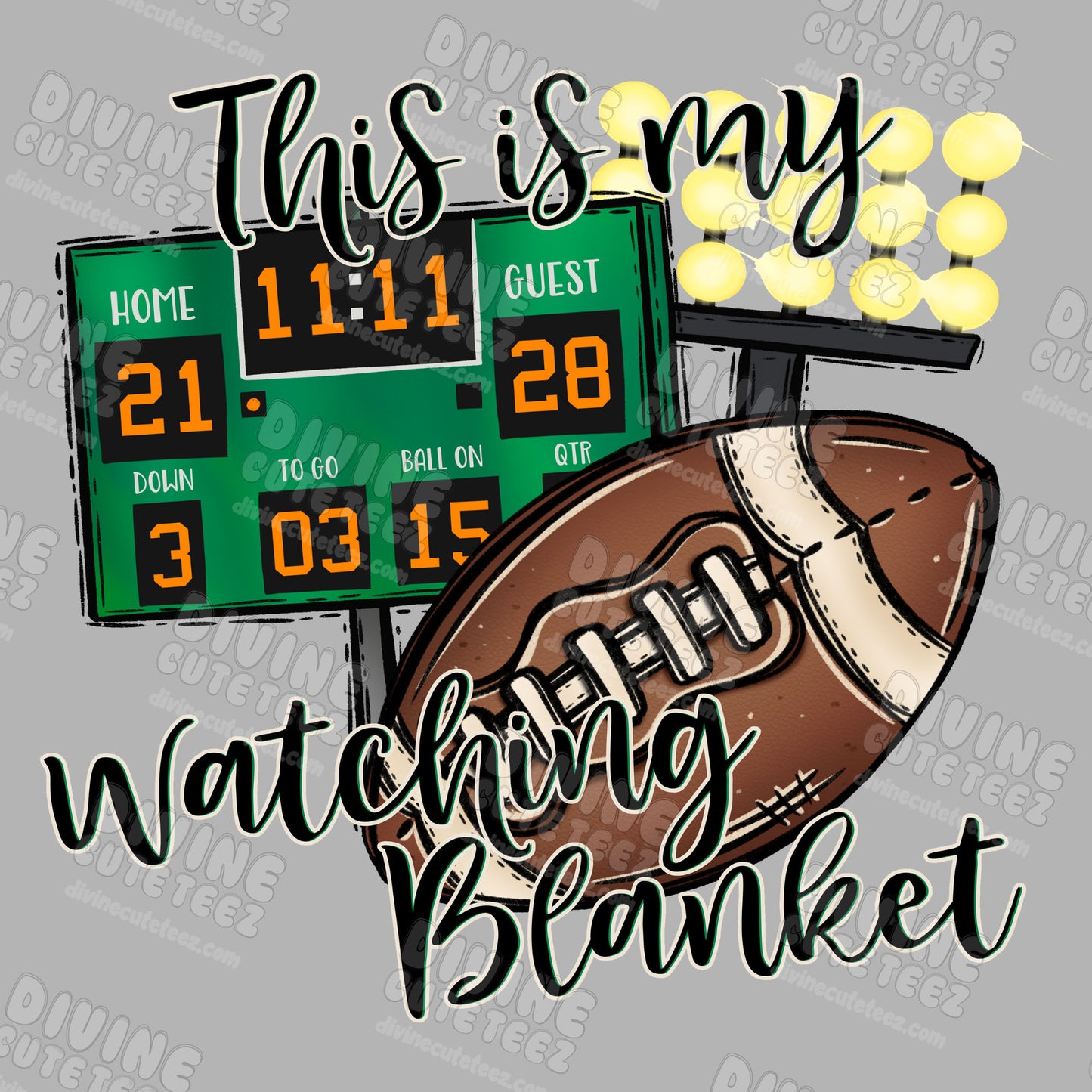 Football Watching Blanket DTF Transfer