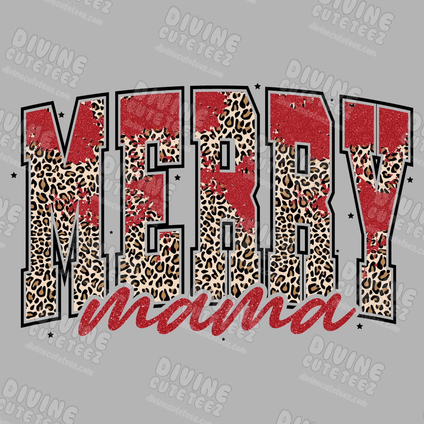 Merry Mama Cheetah DTF Transfer