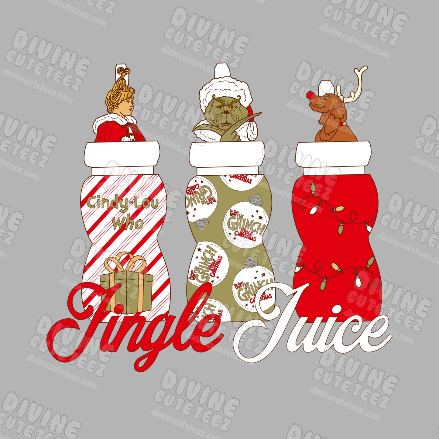 Grinch Jingle Juice DTF Transfer