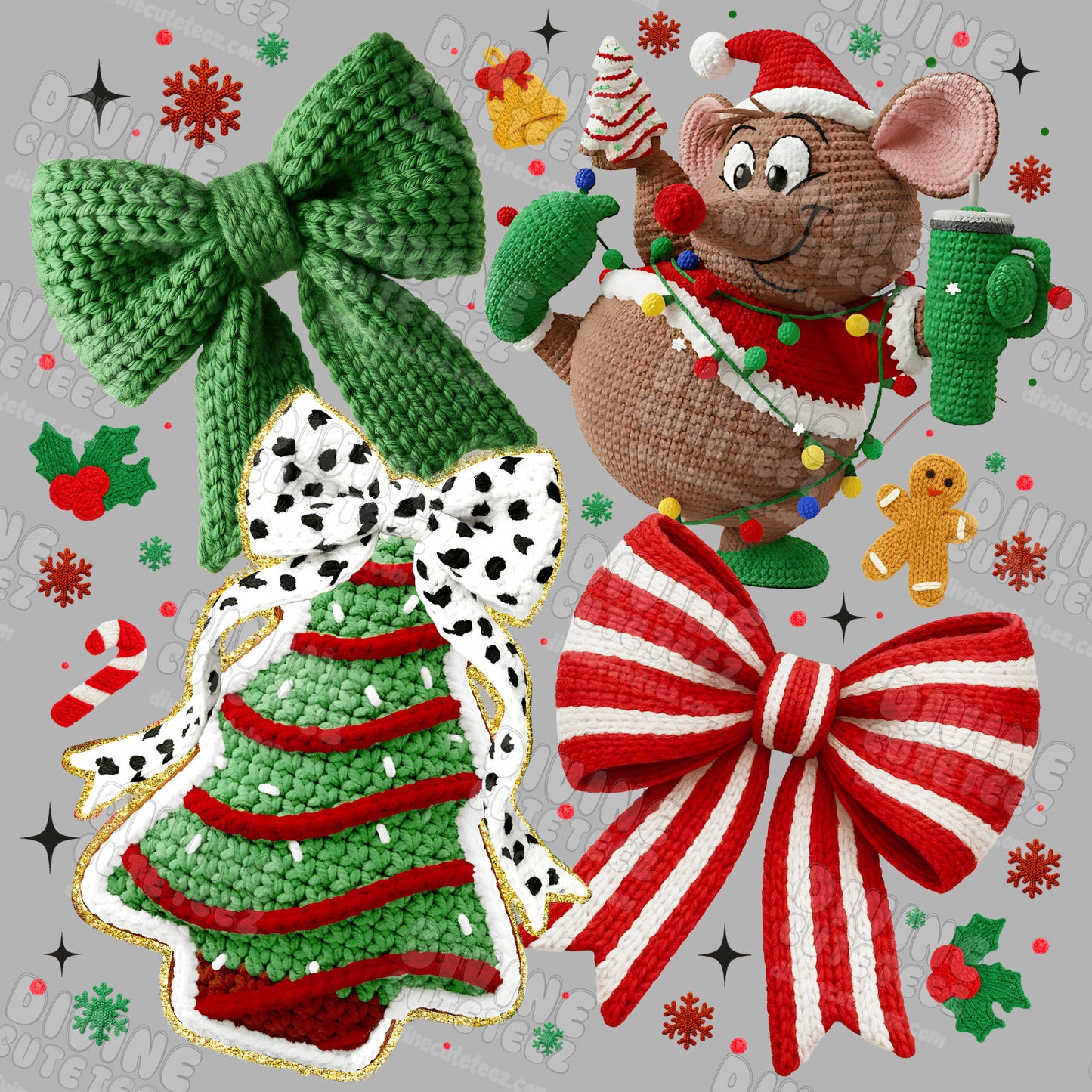 Chenille GusGus Collage DTF Transfer