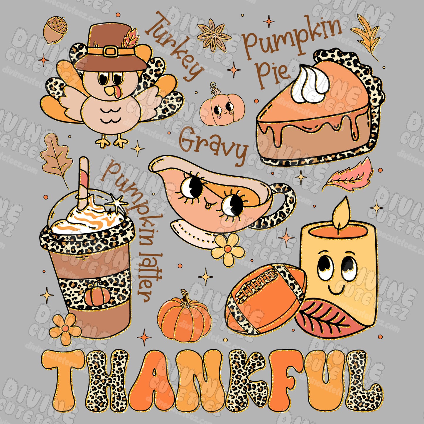 Thankful Dinner Collage DTF Transfer