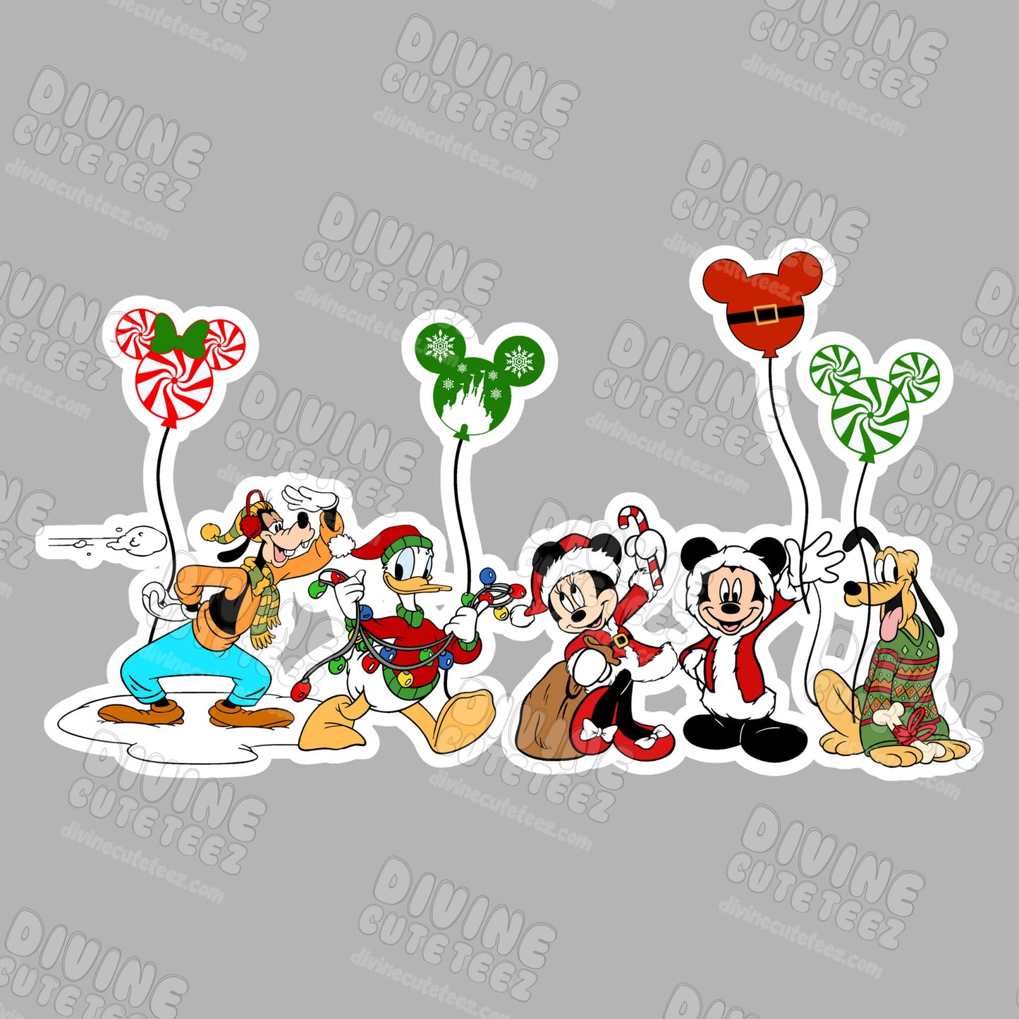 Mickey Mouse Balloons DTF Transfer
