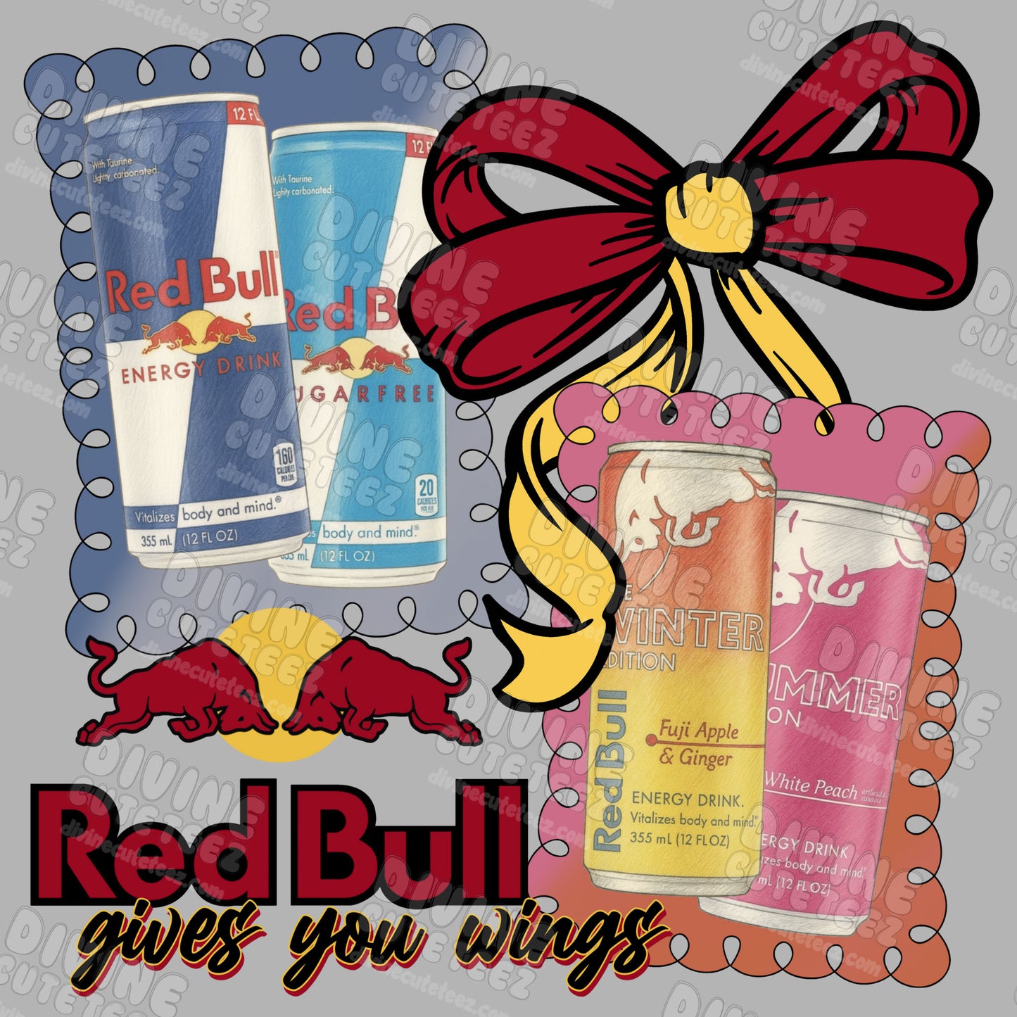 Redbull Gives You Wings DTF Transfer