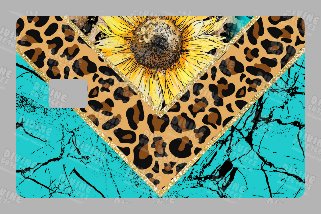 Sunflower Marble Card Skin UV-DTF