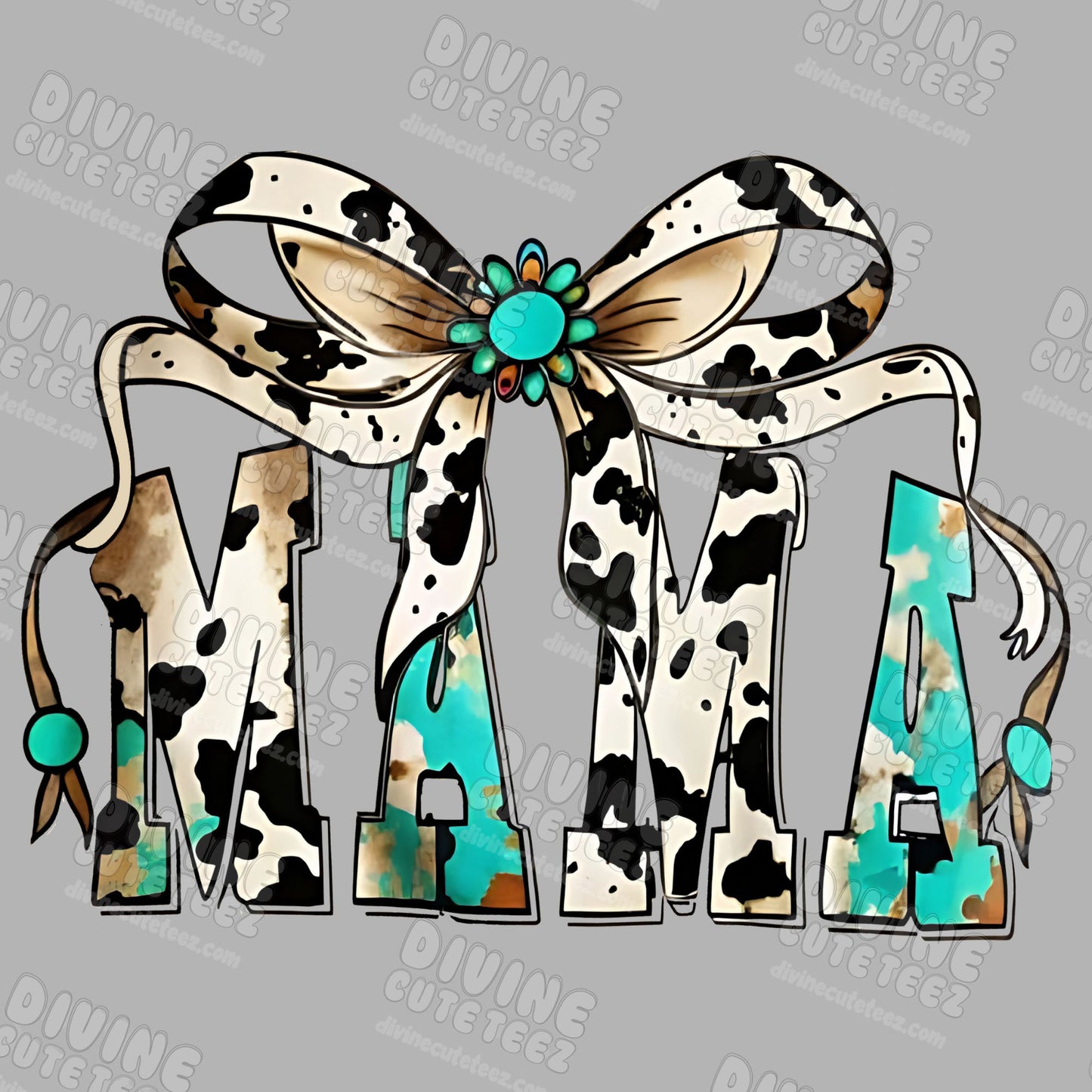 Mama Cow Print DTF Transfer