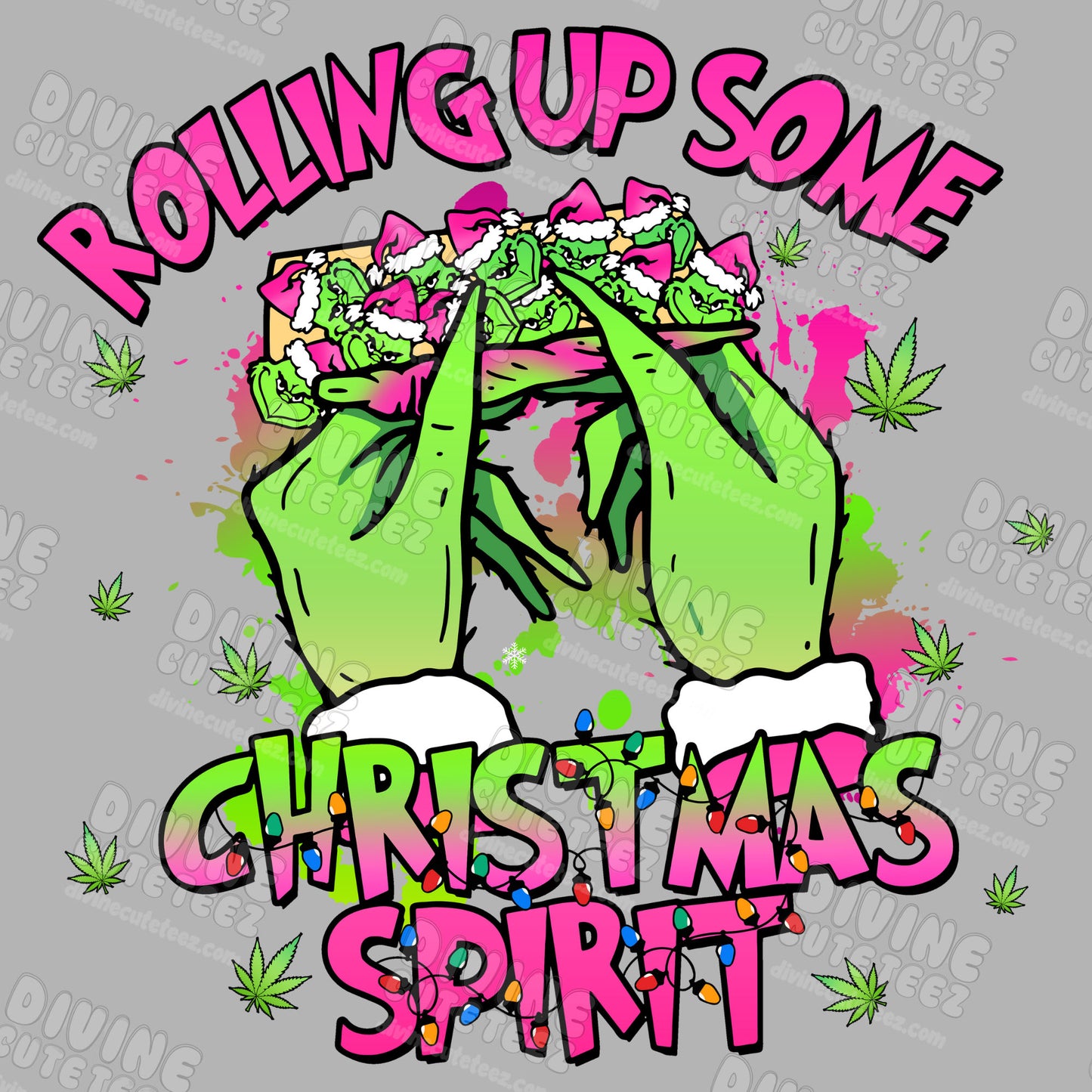 Rolling Green Christmas Spirit DTF Transfer