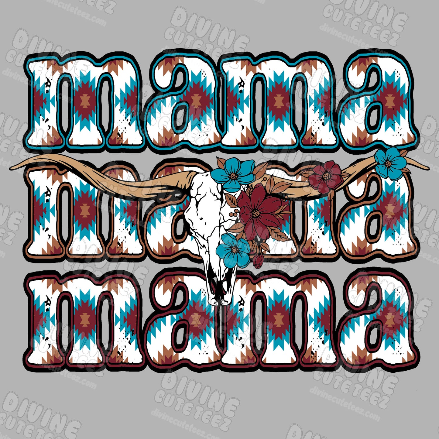 Mama Aztec Print DTF Transfer