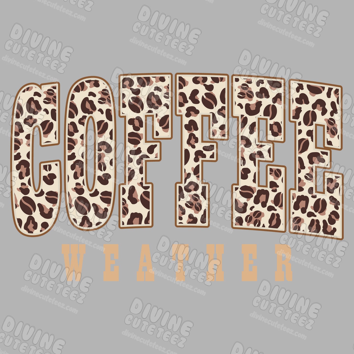 Cheetah Coffee Weather DTF Transfer