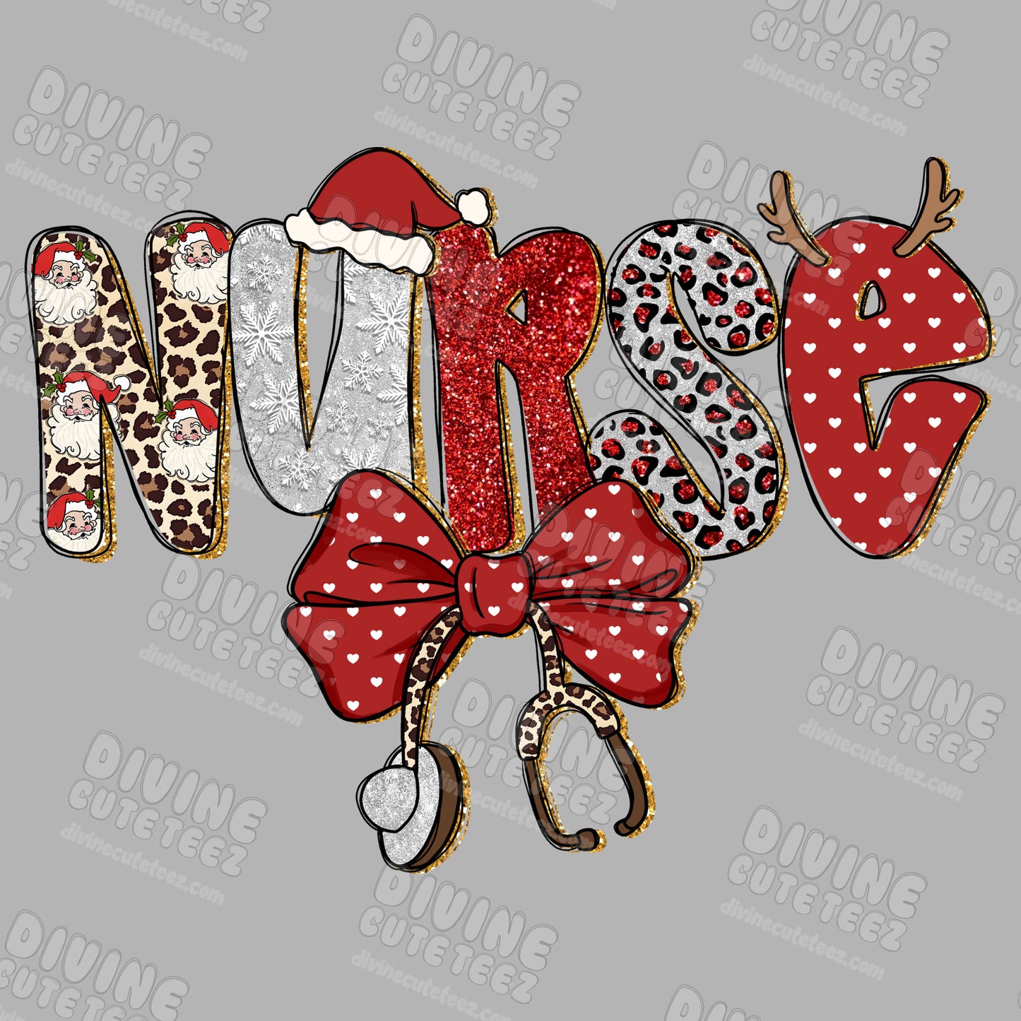 Santa Nurse DTF Transfer