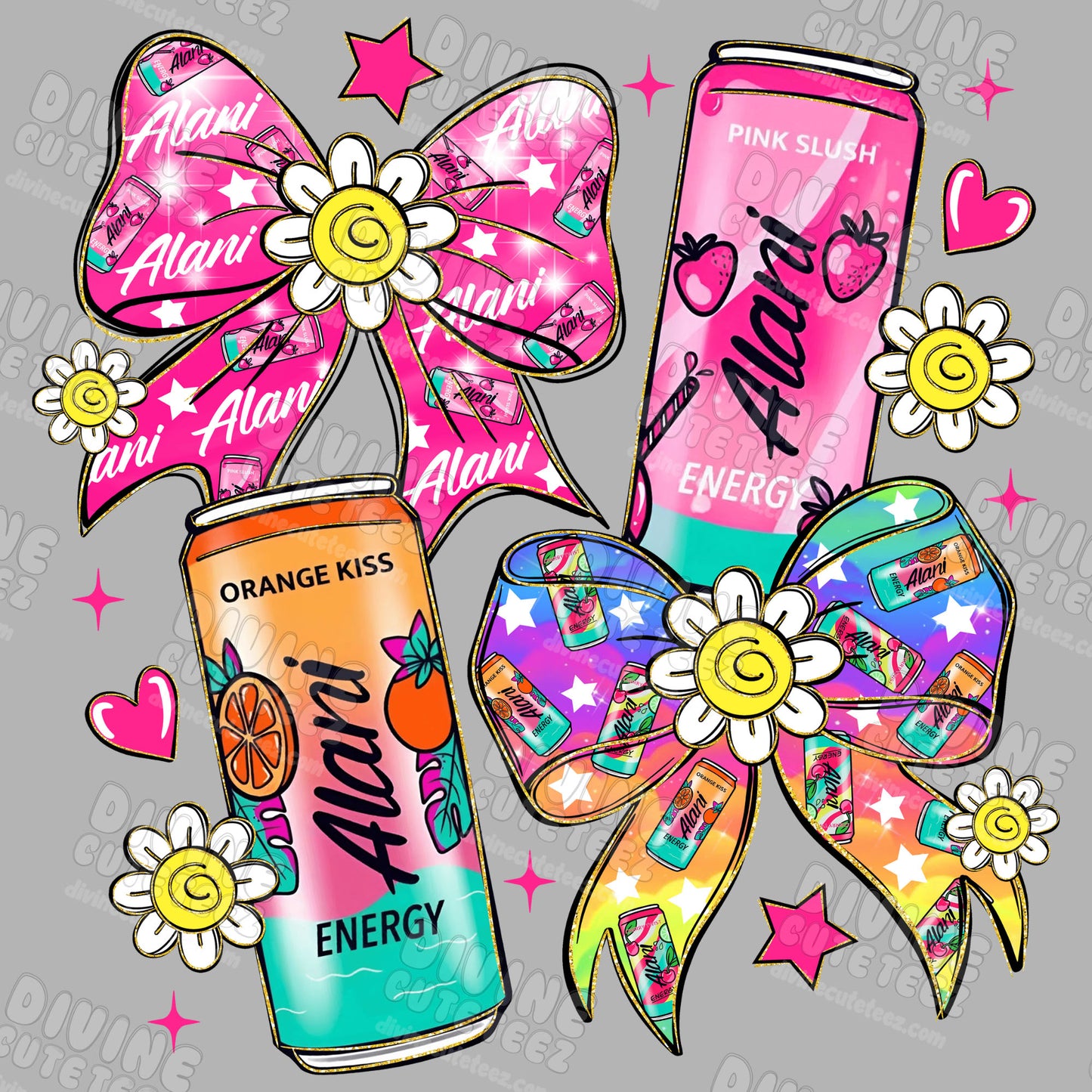 Alani Bows Collage DTF Transfer