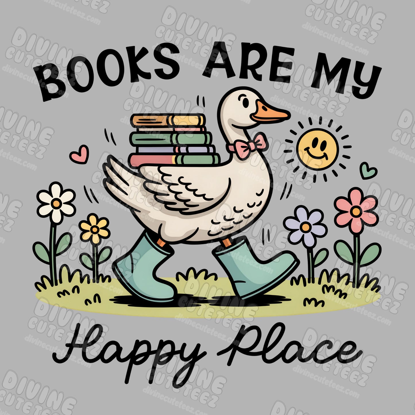 Books Are My Happy Place DTF Transfer
