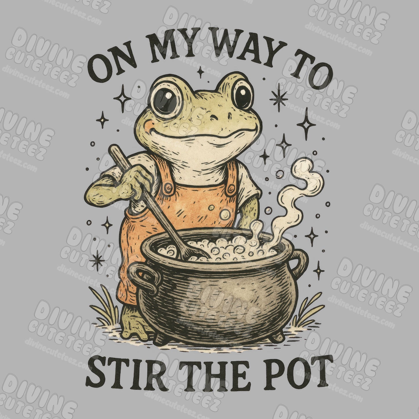Frog Stir The Pot DTF Transfer