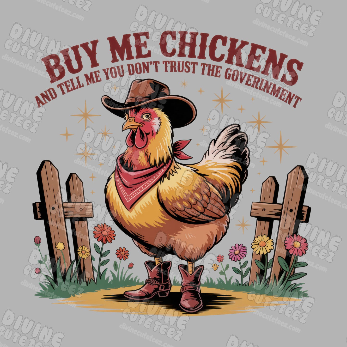 Buy Me Chickens DTF Transfer
