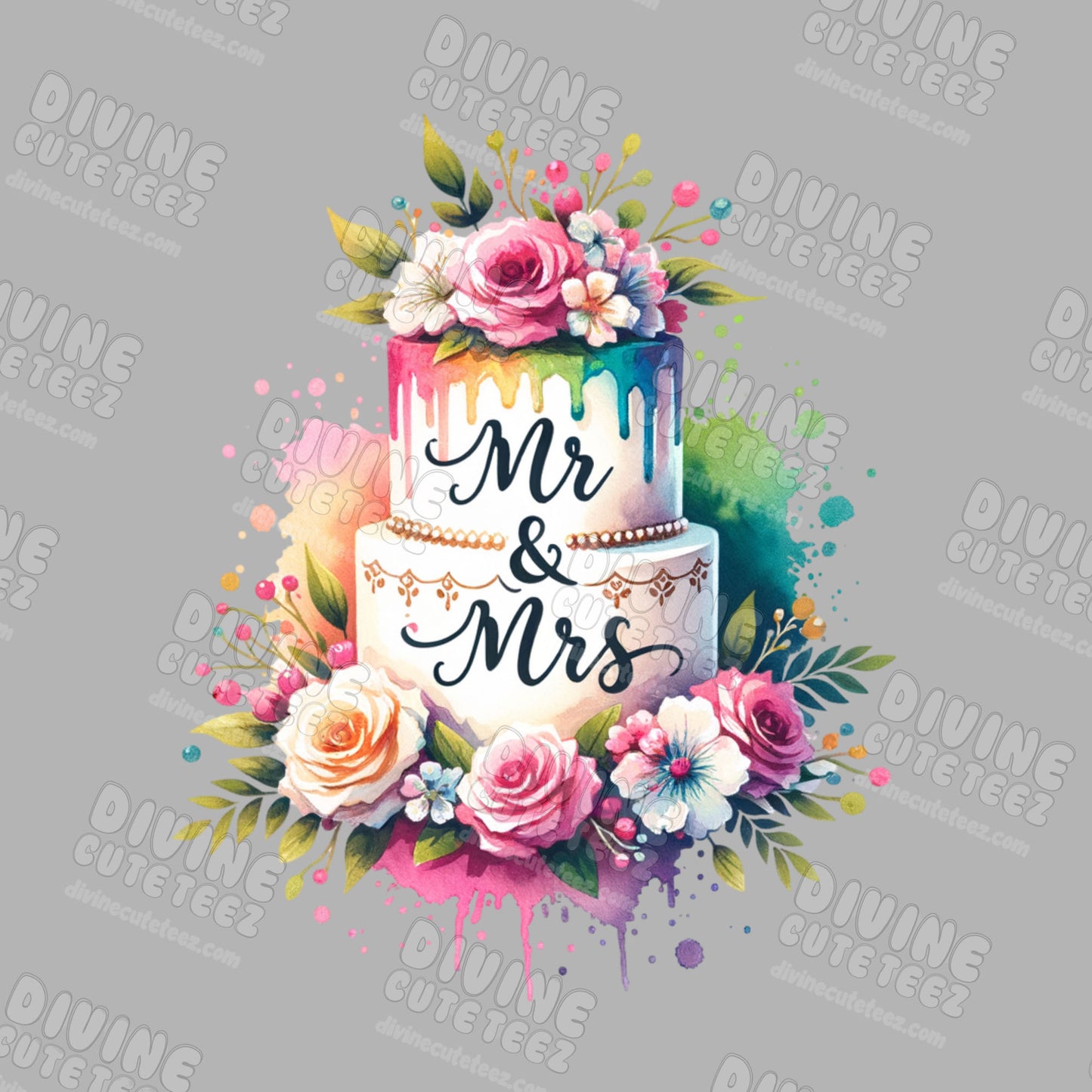 Mr & Mrs Cake DTF Transfer