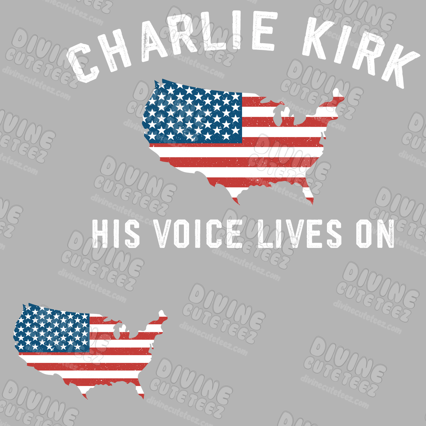 Charlie Kirk His Voice Lives On DTF Transfer Set