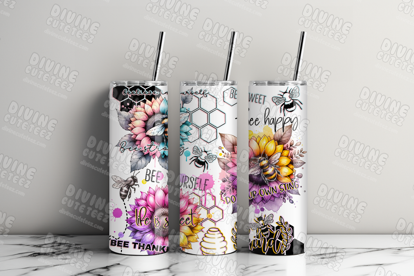 Bee Affirmations 20oz Sublimation Transfer