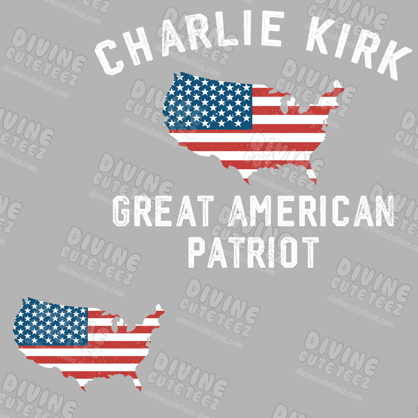 Charlie Kirk Great American Patriot DTF Transfer Set