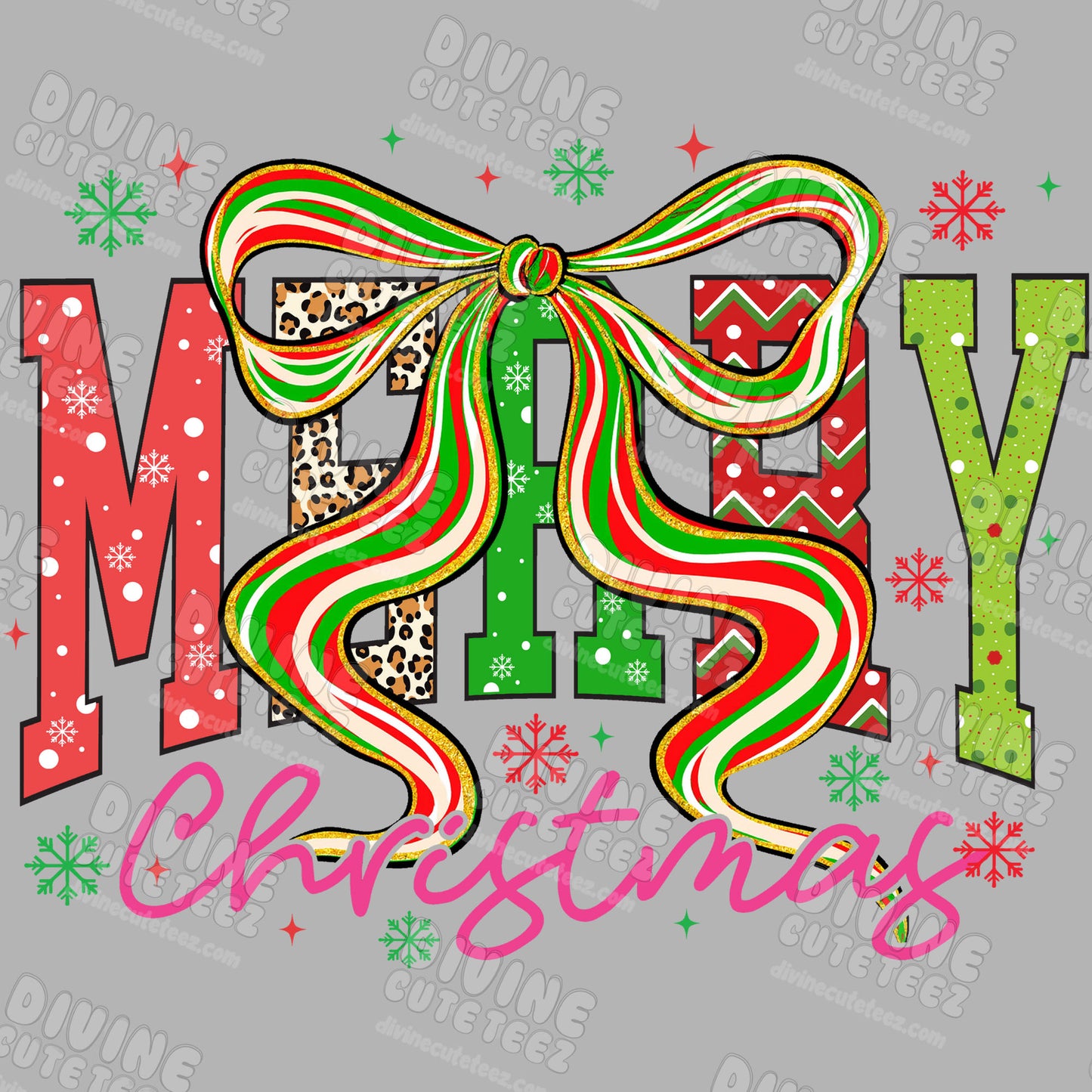 Merry Christmas DTF Transfer