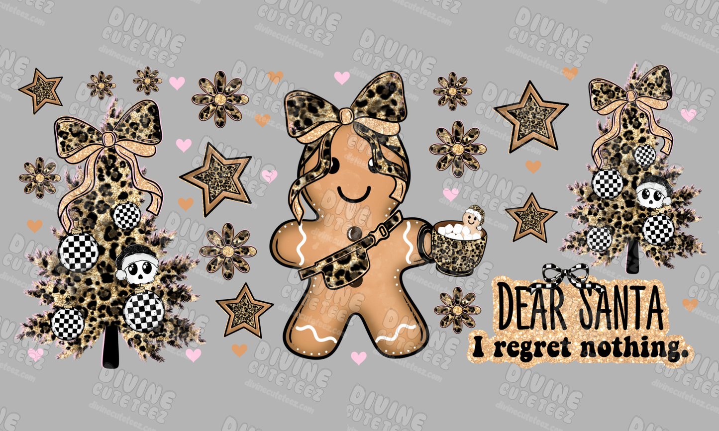 Dear Santa I Regret Nothing 16oz UV-DTF Transfer