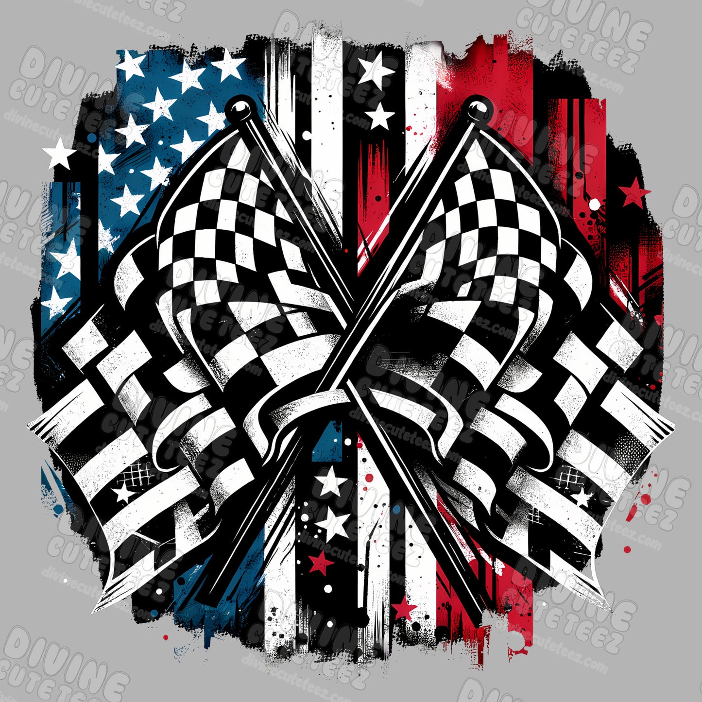RWB Racing Flags DTF Transfer