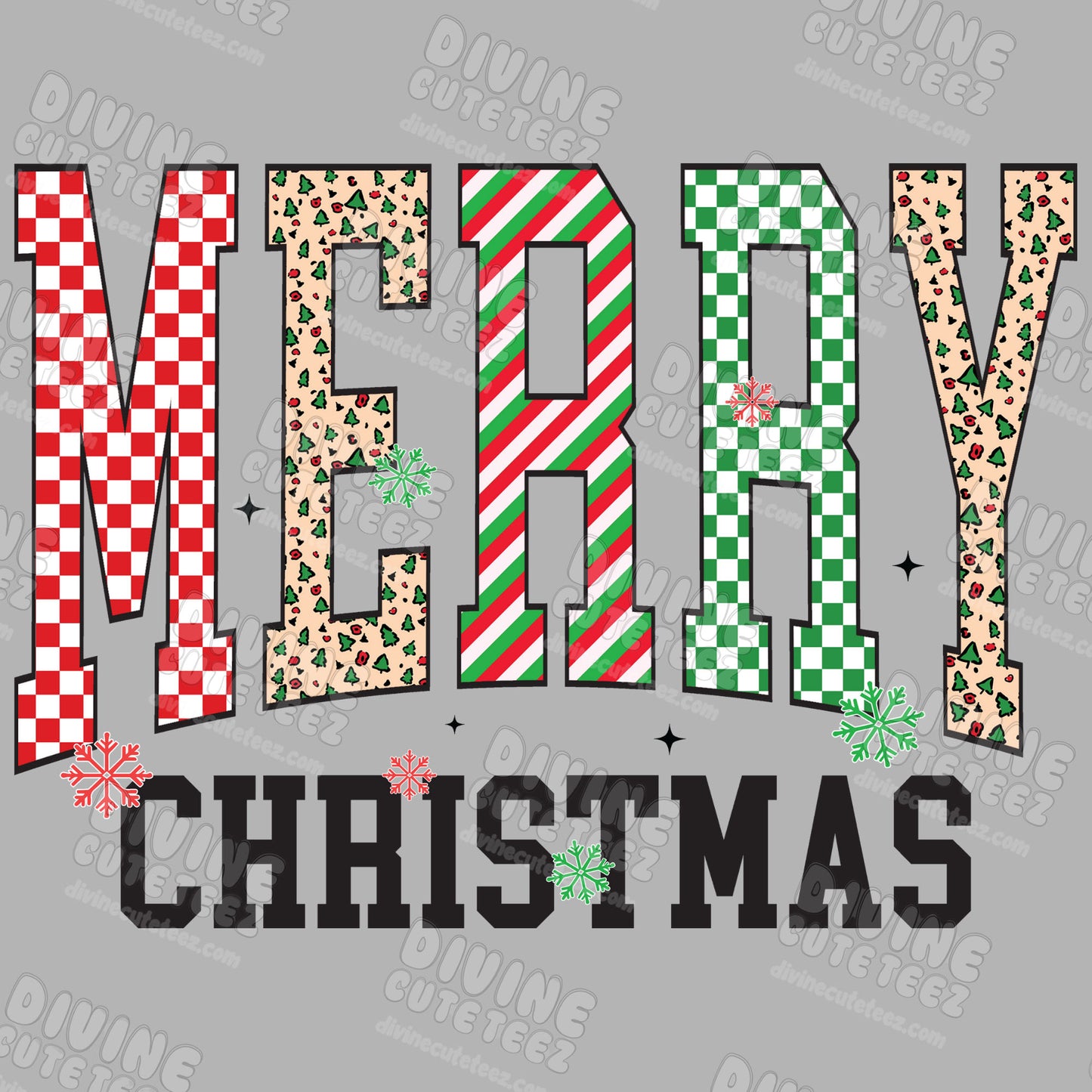 Merry Christmas DTF Transfer