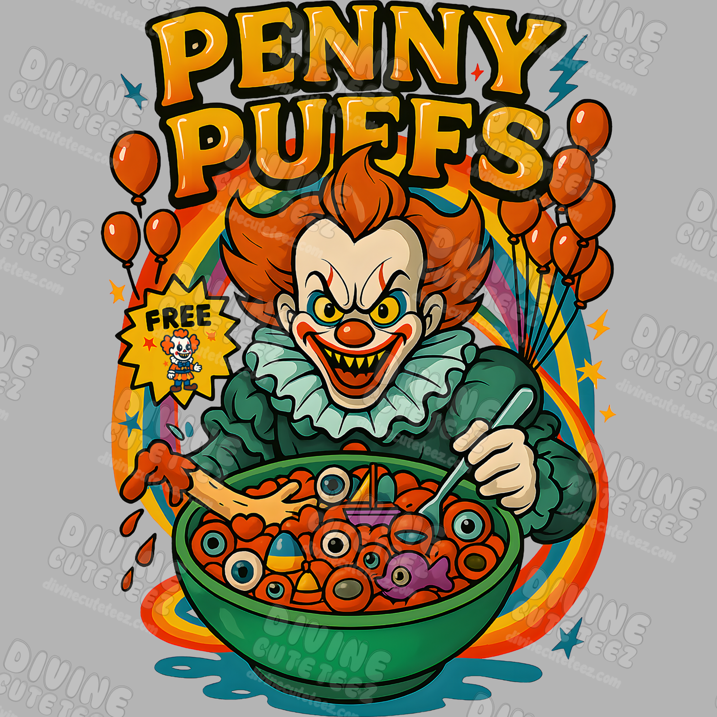 Cereal Horror Characters DTF Transfer