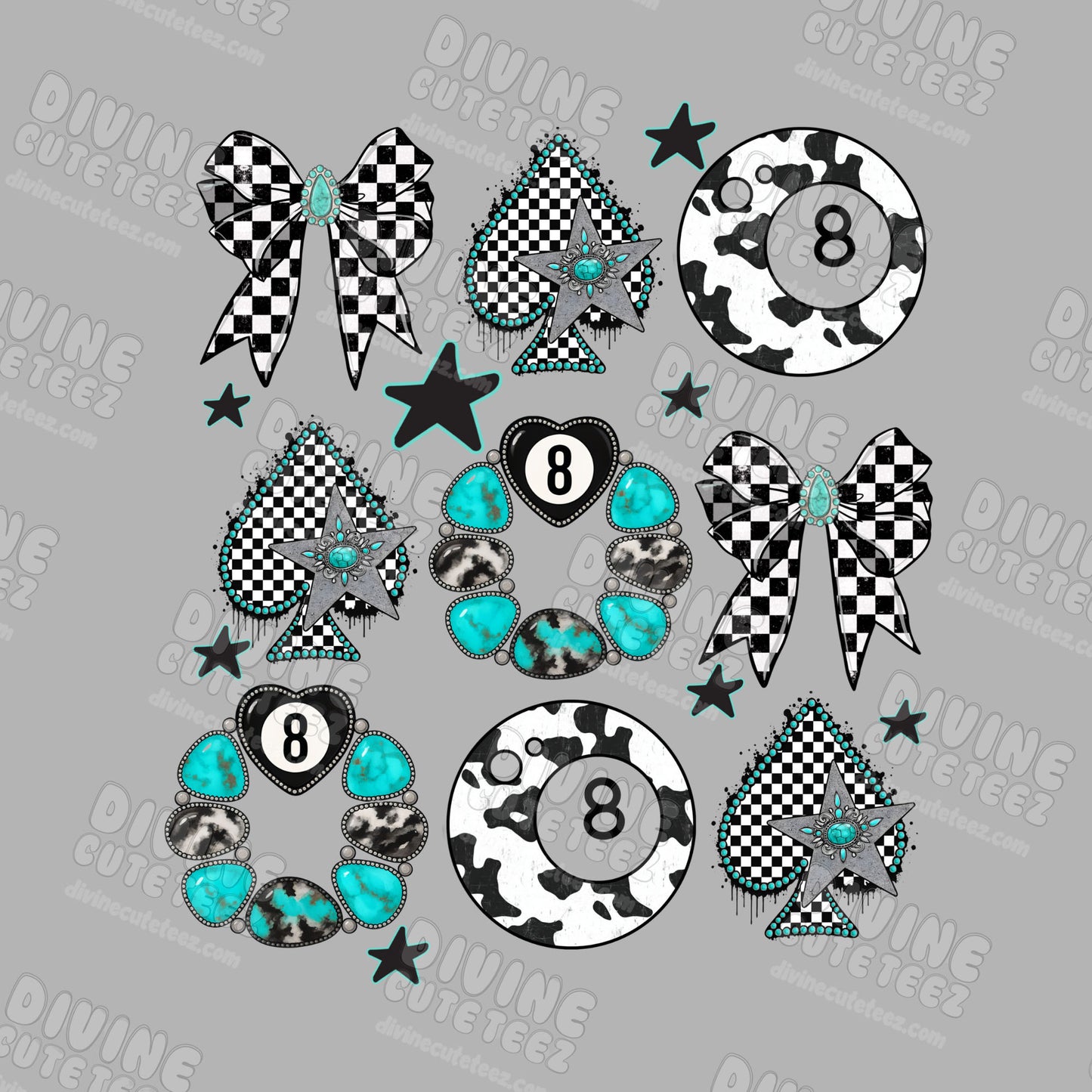 Western Collage DTF Transfer