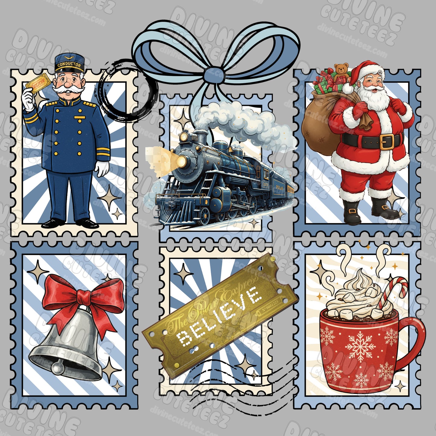 Polar Express Frames DTF Transfer