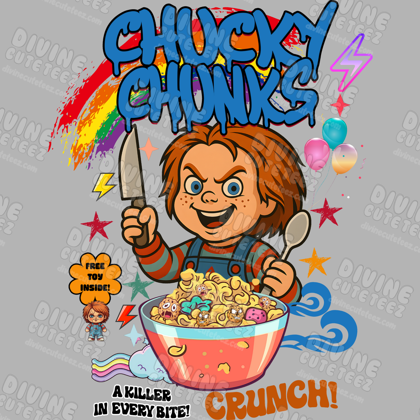 Cereal Horror Characters DTF Transfer