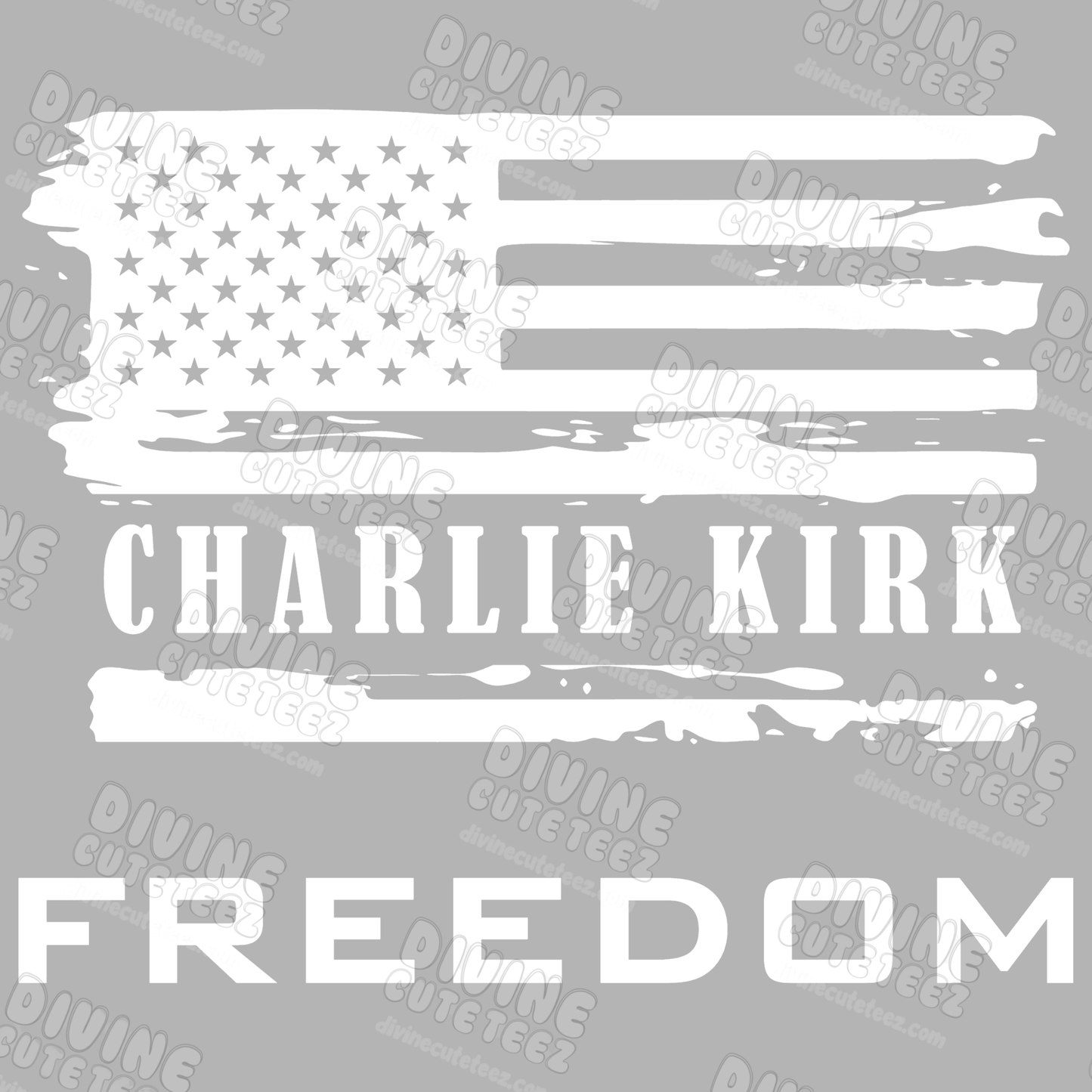 Freedom Charlie Kirk Flag DTF Transfer Set