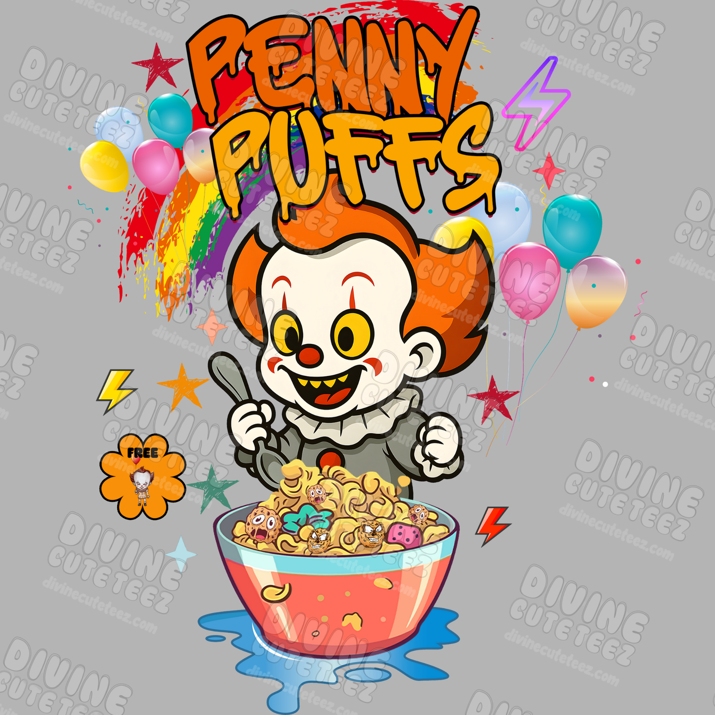 Cereal Horror Characters DTF Transfer