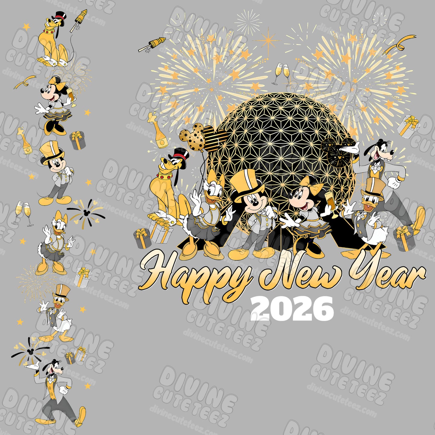 Happy New Year DTF Full Size Set